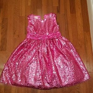 Sequins pink dress